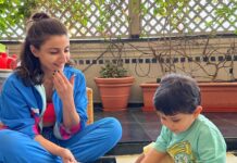 Soha Ali Khan Instagram - Here's to making more great music, having the best chats, eating the yummiest food and chillin' like a villain' - love you Jeh baba. Happy Second Birthday. @kareenakapoorkhan