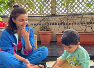 Soha Ali Khan Instagram - Here's to making more great music, having the best chats, eating the yummiest food and chillin' like a villain' - love you Jeh baba. Happy Second Birthday. @kareenakapoorkhan