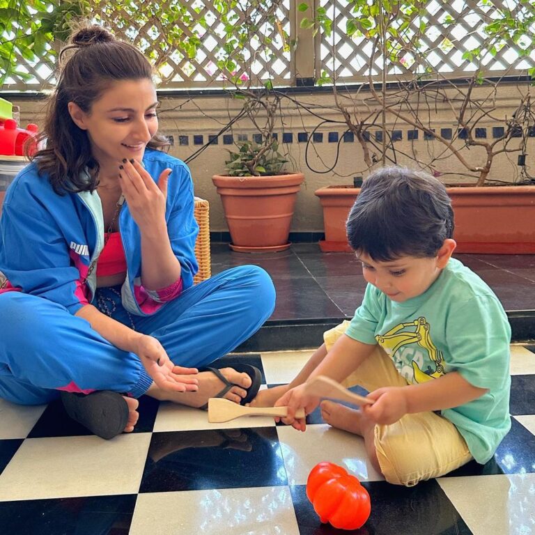 Soha Ali Khan Instagram - Here's to making more great music, having the best chats, eating the yummiest food and chillin' like a villain' - love you Jeh baba. Happy Second Birthday. @kareenakapoorkhan