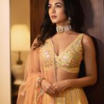 Sonal Chauhan Instagram - एक मोहब्बत …. सौ अफ़साने …. 💌 . . . . . . . . . . . . . . . . . . . . . . . . 📸 @nadunb Outfit @chameeandpalak Hair by @chettiarqueensly #love #sonalchauhan #poetry #moon #shadow #color #wednesday #gold