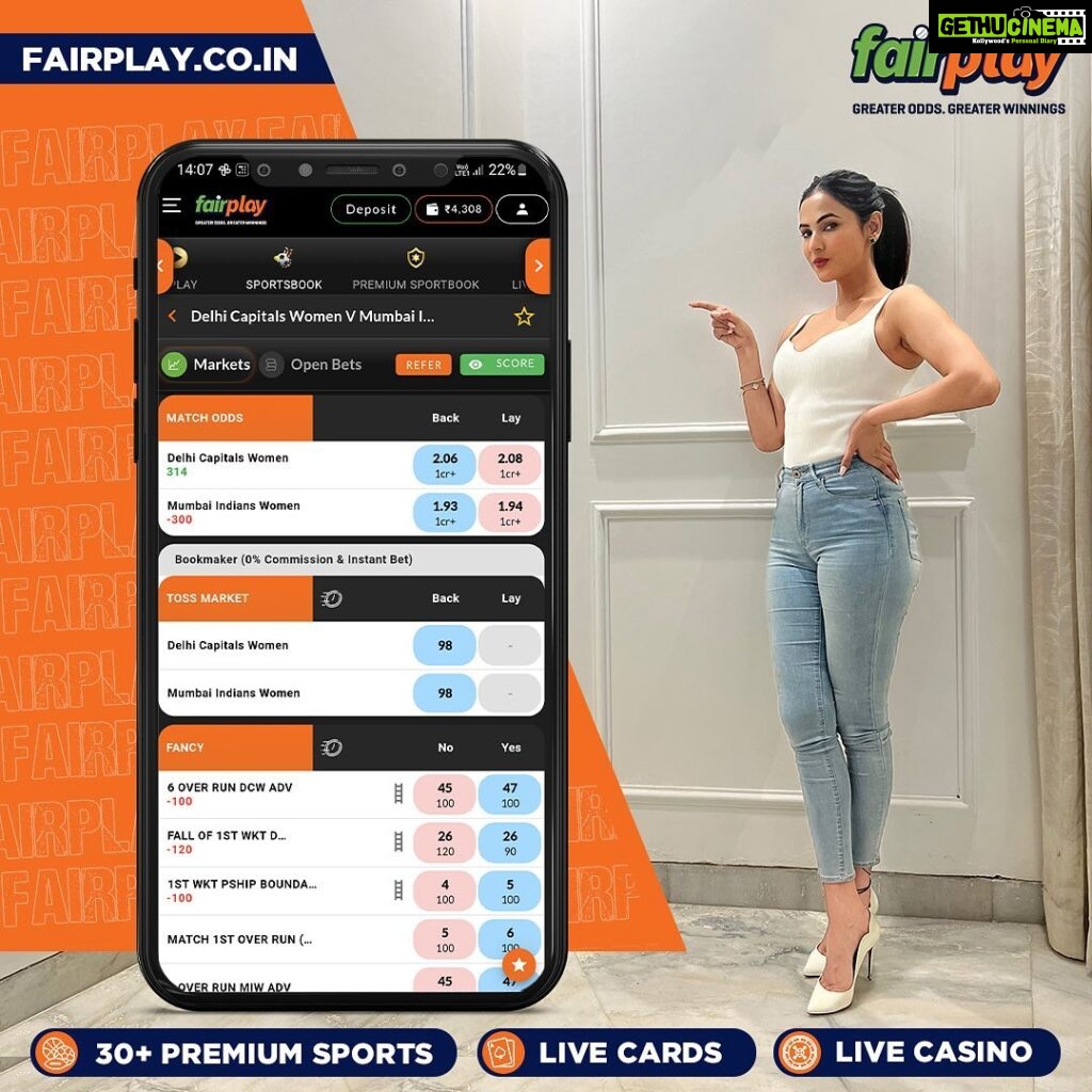 Sonal Chauhan Instagram - #ad Use Affiliate Code SONA300 to get a 300% first and 50% second deposit bonus. This Women's Premiere League, watch the matches LIVE on FairPlay- free of cost, ad free and faster than TV! Win BIG in the debut season of the WPL by betting at the best odds in the market only on FairPlay. 🎁 Greater odds = Greater winnings 💰 Instant withdrawals within 10 mins 24*7 💲 Exciting loyalty, referral and other bonuses 👩🏻‍💻 24*7 customer support #fairplayindia #fairplay #safebetting #sportsbetting #sportsbettingindia #sportsbetting #cricketbetting #betnow #winbig #wincash #sportsbook #onlinebettingid #bettingid #bettingtips #premiummarkets #fancymarkets #winnings #earnnow #winnow #getsetbet #livecasino #cardgames #betsetwin #womenspremiereleague #wpl #womenincricket #cricketlovers #fpbook