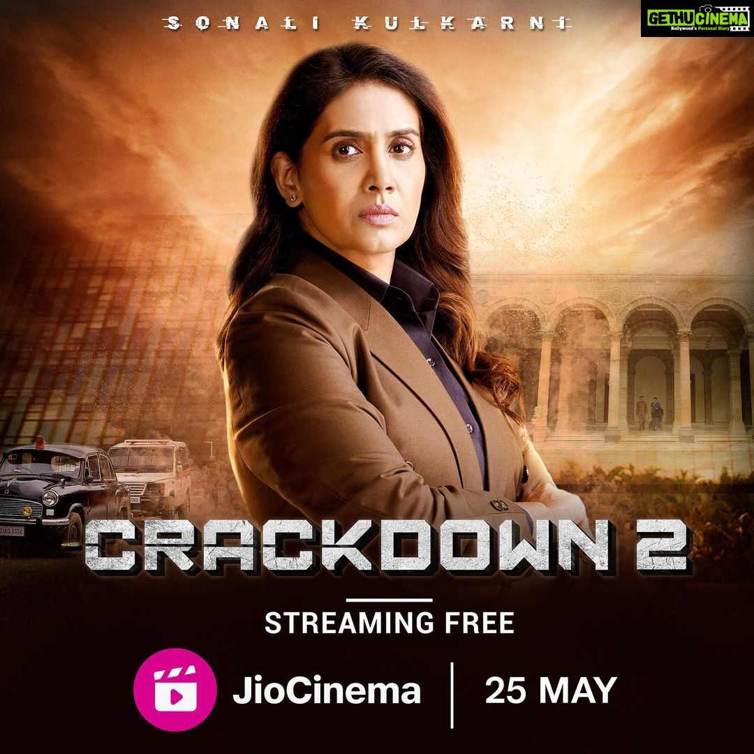 Sonali Kulkarni Instagram - ONLY 2 DAYS TO GO FOR #CRACKDOWN2. The threat & thrill of a new mission is almost here! Watch #Crackdown2onJioCinema starting 25 May onwards. Streaming free on @officialjiocinema. @lakhiaapoorva @saqibsaleem @shriya.pilgaonkar @freddy_daruwala @waluschaa @ankurbhatia @hemant__kher @rashmiagdekar #IqbalKhan