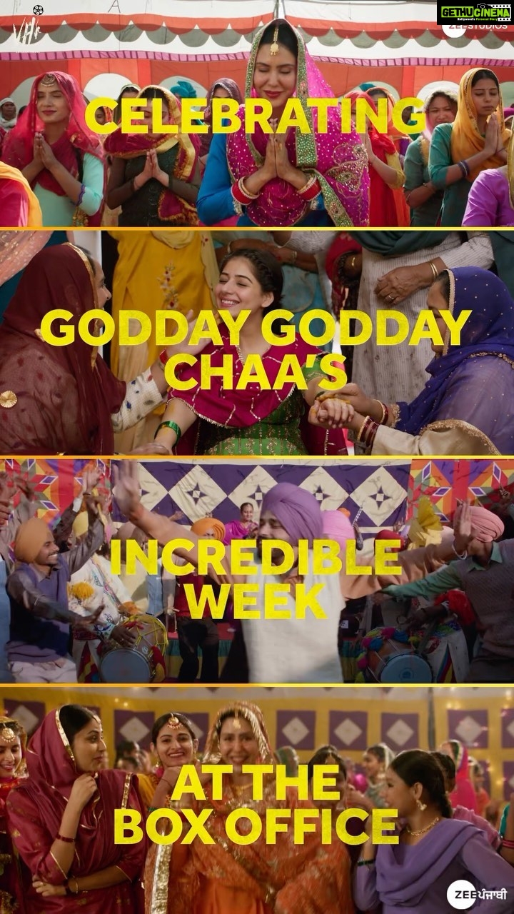 Sonam Bajwa Instagram - Highest opening week Worldwide for a female led Cast β€οΈ Godday Godday Cha nu inna pyaar den layi bahut bahut Dhanwaad ππΌππΌ
