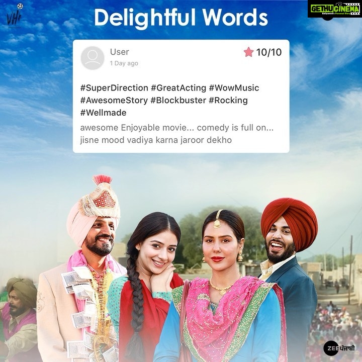 Sonam Bajwa Instagram - Thank you inne saare pyaar te sohne reviews layi ππΌππΌππΌ Godday Godday Cha in cinemas now. Karlo ticketaan book β€οΈ