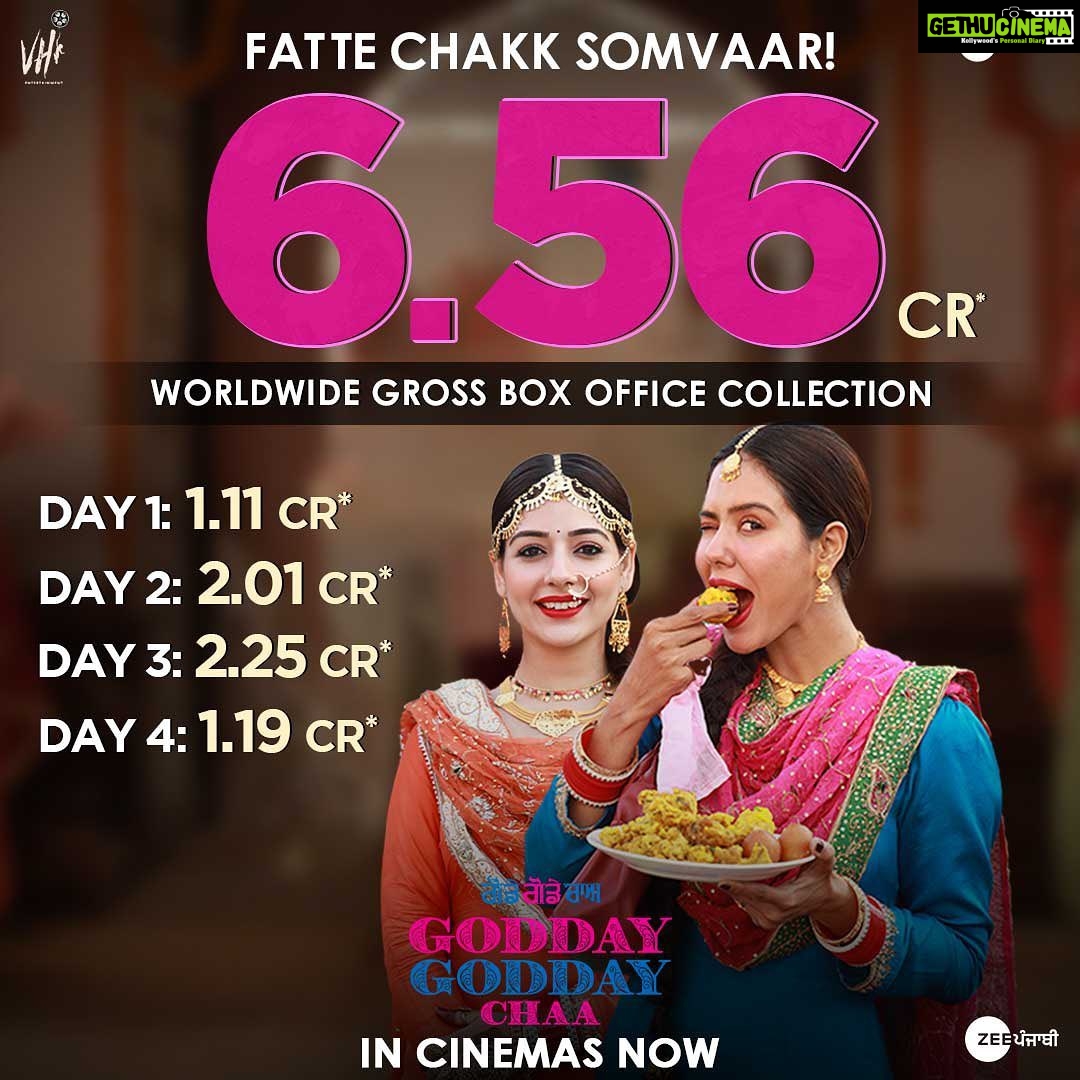 Sonam Bajwa Instagram - Bahut bahut dhanwaad ❤️❤️❤️ Godday Godday Cha running super successfully in cinemas near you 🙏🏼🙏🏼