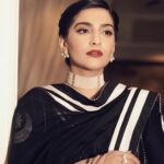Sonam Kapoor Instagram - ⭐️ 🌙 Outfit: @houseofmasaba Choker & Ring: @mahesh_notandass Earrings: @amrapalijewels Bag: @rubilxn Footwear: @jimmychoo Styled by: @rheakapoor @spacemuffin27 Styling Assistant: @hatshitasamdariya Makeup Artist: @divyashetty_ Hairstylist: @deepabambhaniya Shot by: @thehouseofpixels @amaker7 India
