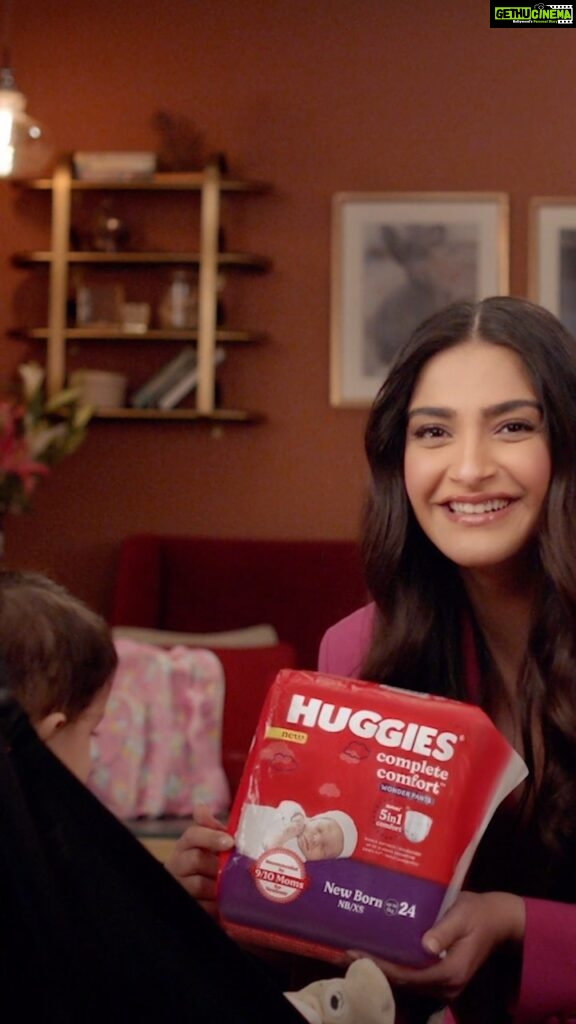Sonam Kapoor Instagram - I took the #HuggiesFlipandDip challenge and I am amazed at how soft Huggies was compared to regular diapers. It soaked up everything!! @huggiesin That’s why I’m team Huggies now! Try it out yourselves Moms! #HuggiesIndia #ad