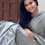 Sonu Gowda Instagram - Cotton saree, silver jumkas are always desi and elegant 😻I loved it, I draped it 😍 Pc- @neharamakrishna