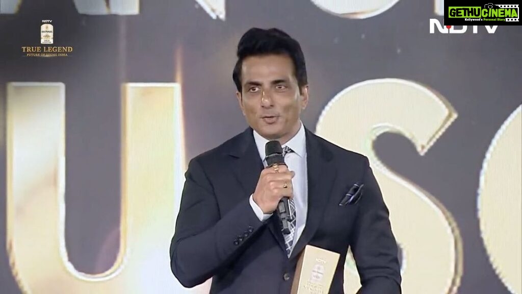 Sonu Sood Instagram - I want to show my genuine gratitude to @ndtv for acknowledging me with the “Humanitarian of the year “award. 🥇 Humbled 🙏
