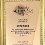 Sonu Sood Instagram – Thank you Society for honouring me with “Nations Pride” Award 🥇 @dhamankarashok @ublood_com @bharat_reshma #societyachieversawards2022 #jagdeeshbabu jai yelliminchili @mieknathshinde @devendra_fadnavis sir 🙏
