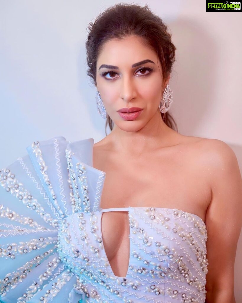 Sophie Choudry Instagram - Your Hello! host ready to blue you away💙 #helloawards #HHOF @hellomagindia Outfit - @shivaniawastyofficial Earrings - @farahkhanworld Rings - @karishma.joolry Styled by - @anushree_sardesai HMU @harryrajput64 📸 @boomstastudio @denyrajput #host #hhof2023 #redcarpetfashion #styleinspo #beautyinspo #hairstyles #sophiechoudry