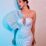 Sophie Choudry Instagram - Feeling Bluetiful💙 #helloawards #HHOF @hellomagindia #host Outfit - @shivaniawastyofficial Earrings - @farahkhanworld Rings - @karishma.joolry Styled by - @anushree_sardesai HMU @harryrajput64 📸 @boomstastudio @denyrajput #host #hhof2023 #redcarpetfashion #styleinspo #beautyinspo #hairstyles #sophiechoudry