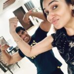 Soundarya Rajinikanth Instagram - Getting the #FitnessGame on at home !!! Flexing those biceps 💪🏻 trying to keep up with the husband 😆💪🏻😉😀🤷🏻‍♀️ Chennai, India