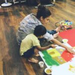 Soundarya Rajinikanth Instagram - Getting #Ved into craft and art ... #ColouredSandArt #KeepingKidsAwayFromIpads #EverydayTask #Motherhood Poes Garden