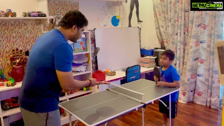 Soundarya Rajinikanth Instagram - The new addiction at home ☺️☺️🏓 my boys in blue 💙💙💙💙💙💙🤗🤗🤗