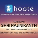 Soundarya Rajinikanth Instagram – Hoote official launch date 25-10-21 ! Voice based social media platform. From India 🇮🇳 for the world 🌎