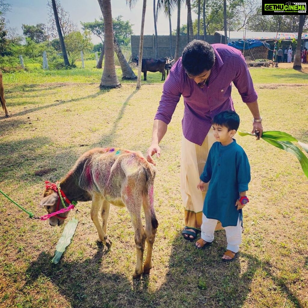 Soundarya Rajinikanth Instagram - ‪Our #Pongal with family in #Sulur 😊😇 #VedVishaganSoundarya #MyFamily 🤗❤️ ‬
