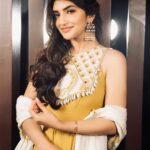 Sreeleela Instagram - ✨Just heard you said mustard?✨ . . . . . Styled by @rashmitathapa Wearing @prachithelabel Earrings @houseofqc Hand accessories @houseoftrilonir Shot by @nikkhil_bareli
