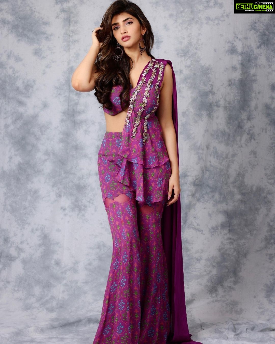 Sreeleela Instagram - How first day of #dhamaka promotions looked like💜 . . . . Styled by @rashmitathapa Wearing @rachitkhannaofficial Jewellery @spillthebead Styling team @aishwarya128 @__.gunjan.__ Shot by @pranav.foto