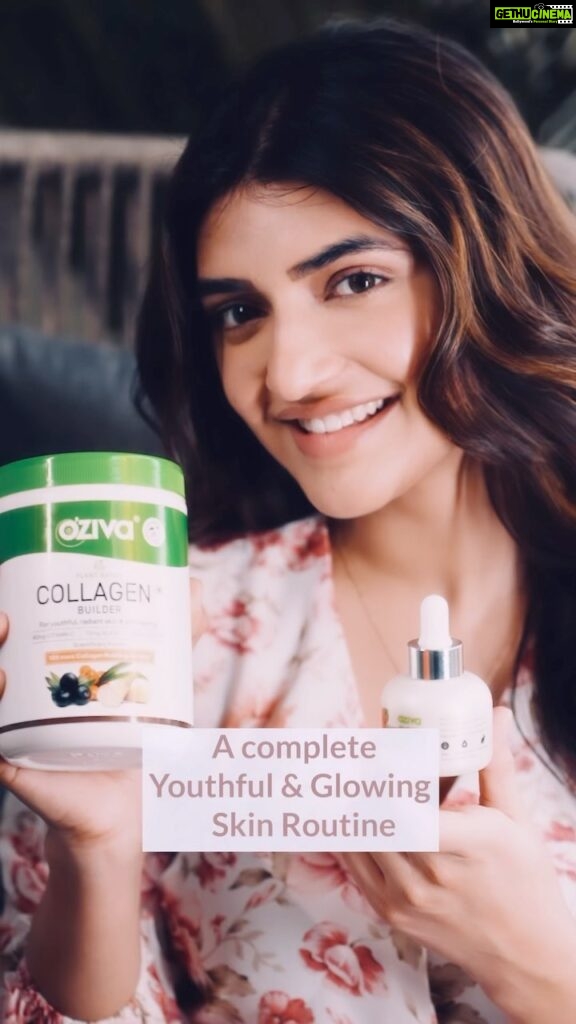Sreeleela Instagram - Our skin requires nourishment from the inside and out. Loving the new holistic routine with @ozivanutrition for Youthful and Glowing Skin. In two steps only you can achieve a complete collagen boost! 1. Drink OZiva Plant Collagen Builder every morning to boost collagen production for healthier and radiant skin. 2. Apply OZiva Youth Elixir Face Serum for a natural glow. This serum is greattt! Try it out and let me know if you love it too.✨ #OZivaGlowRoutine #OZivaHealthyResolutions #ad #healthyskin