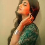 Sreeleela Instagram - ✨The colour green strikes a balance between head and heart And being able to do that is genuinely an art ✨ What say ? . . . . . . . Styled by : @rashmitathapa Wearing : @issadesignerstudio Jewelry : @thetrinkaholic Styling Team : @aishwarya128 Shot by : @nikkhil_bareli