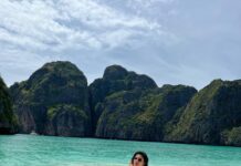 Sreemukhi Instagram - Maya bay! ❤️🧿 #sreemukhi #mayabay #thailand #phuket #birthday #beach #love #life Skirt @alankaar_artstudio