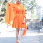 Sreemukhi Instagram - Oranges! ✨🧡 Outfit @gummadidalashashi.label Styling @greeshma_krishna.k Earrings @yuvi_collections Make up @nookesh.malla Hair @mahesh_ravulapalli PC @chinthuu_klicks #sreemukhi #oranges