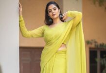 Sreemukhi Instagram - Plain chiffons ✨✨ Saree @gummadidalashashi.label Makeup @nookesh.malla Hair @mahesh_ravulapalli PC @chinthuu_klicks #sreemukhi #sarees