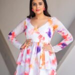 Sreemukhi Instagram - Let’s twirl?!✨😍 Outfit @gummadidalashashi.label Makeup @nookesh.malla Hair @mahesh_ravulapalli PC @chinthuu_klicks #sreemukhi