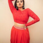 Sreemukhi Instagram - Happy Valentines ❤️ ASMP on @starmaa ✨ Styled by @greeshma_krishna.k Outfit @gummadidalashashi.label PC @chinthuu_klicks Hair @mahi_brand_ #sreemukhi #starmaa #styledbygkk