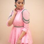 Sreemukhi Instagram - Aadivaaram with star maa parivaaram! ✨ On @starmaa every Sunday at 11 am! ✨ Styled by @greeshma_krishna.k Style team @stephen_styles_ Outfit - @pinkpetalsdesignhouse Earrings- @houseofqc PC @chinthuu_klicks Makeup @nookesh.malla Hair @mahesh_ravulapalli #sreemukhi #starmaa #aadivaaramwithstarmaaparivaaram #styledbygkk