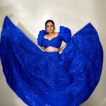 Sreemukhi Instagram - Out of blue?! 🤨 No blue it up!!! 💙✨😎 Styled by - @greeshma_krishna.k Style team - @stephen_styles_ Outfit - @abhignaakepati Earrings - @thetrinkaholic PC @chinthuu_klicks Make up @nookesh.malla Hair @mahi_brand_ #sreemukhi #blues #styledbygkk
