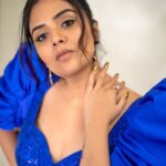 Sreemukhi Instagram - Out of blue?! 🤨 No blue it up!!! 💙✨😎 Styled by - @greeshma_krishna.k Style team - @stephen_styles_ Outfit - @abhignaakepati Earrings - @thetrinkaholic PC @chinthuu_klicks Make up @nookesh.malla Hair @mahi_brand_ #sreemukhi #blues #styledbygkk