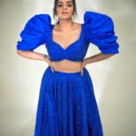 Sreemukhi Instagram - Out of blue?! 🤨 No blue it up!!! 💙✨😎 Styled by - @greeshma_krishna.k Style team - @stephen_styles_ Outfit - @abhignaakepati Earrings - @thetrinkaholic PC @chinthuu_klicks Make up @nookesh.malla Hair @mahi_brand_ #sreemukhi #blues #styledbygkk