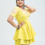 Sreemukhi Instagram - BB Jodi! 💃✨ On @starmaa ✨ Styled by @greeshma_krishna.k Outfit @akhilareddylabel PC @chinthuu_klicks Make up @nookesh.malla Hair @mahi_brand_ #sreemukhi #starmaa #BBJodi #styledbygkk