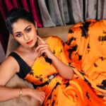 Sreethu Krishnan Instagram - 🌝👀✨….. #sreethukrishnan #photoshoot #saree