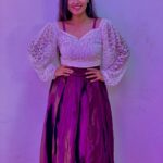 Sreethu Krishnan Instagram - 💜🧿✨… Outfit @prithyangara_devi_fashions 💜🙊… 📸 @aarthyvenkat_ 🌝 #sreethukrishnan #function