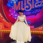 Sreethu Krishnan Instagram - Never be afraid of what you are going for ….. Outfit and jewels @bougainvilleatvm ✨ #startmusic #asianet #malayalam #ammaariyathe #show #onam #celebration Kochi, India