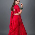 Sridevi Vijaykumar Instagram - Well..... RED ❤️ and happy❤️💃 . . . . Outfit:@labelswethareddy Jewellery:@the_jewel_gallery Photography:@snappers.in #dramajuniorsseason6 #comingsoon #zeetelugu #telugushow #work #lovemyjob #happy #red #indianoutfit #weddinglehenga #lehengalove #dressedup #shoot #mylife #smile #love #movies #cinema #worklife #outfit #fashion