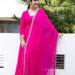 Sridevi Vijaykumar Instagram - A little bit of pink, a whole lot of elegance! 💗💫 Wearing this beautiful outfit from @labelswethareddy paired it with these contrast emerald earrings from @the_jewel_gallery Hair: @vyshalisundaram_hairstylist Photography:@jaganselvamphotography . . . . . . . . . . . . . #Indianattirelove #stylingindian #indianoutfitinspo #indiansuits #pinklove #indianoutfitgoals #indianfits #fitoftheday #indianstyles #indianpinterest