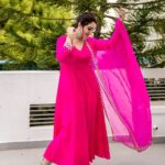 Sridevi Vijaykumar Instagram - A little bit of pink, a whole lot of elegance! 💗💫 Wearing this beautiful outfit from @labelswethareddy paired it with these contrast emerald earrings from @the_jewel_gallery Hair: @vyshalisundaram_hairstylist Photography:@jaganselvamphotography . . . . . . . . . . . . . #Indianattirelove #stylingindian #indianoutfitinspo #indiansuits #pinklove #indianoutfitgoals #indianfits #fitoftheday #indianstyles #indianpinterest