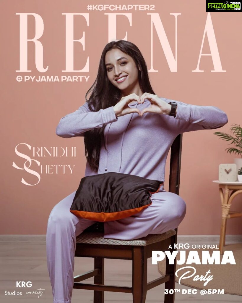 Srinidhi Ramesh Shetty Instagram - Come Join 𝗣𝘆𝗷𝗮𝗺𝗮 𝗣𝗮𝗿𝘁𝘆 with our Reena this 𝟯𝟬𝘁𝗵 𝗗𝗲𝗰𝗲𝗺𝗯𝗲𝗿 on 𝗞𝗥𝗚 𝗖𝗼𝗻𝗻𝗲𝗰𝘁𝘀 YouTube channel. #PyjamaParty #KRGOriginal #KRGconnects