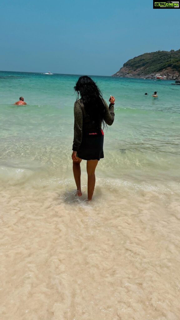 Srishti Jain Instagram - Love the song , love the beautiful beach on Raya island! Love the videos of me! Thanks Chotu @hrisha_0705 !! . . . . . . . . . . . . . . #beautifuldestinations #reelsinstagram #reel #newpost #instagood #instalike #instadaily #beachvibes #oceanhair #phuket #travel #travelgram Raya Island, Thailand