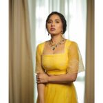Srushti Dange Instagram - Back to my favourite colour 💛 Styled by @swethaindiranstylist Designed by @sindira_by_swethaindiran MUA by @hairandmakeupbynive Hairdo by @vishaa_hairandmakeup Photographer @dhanush__photography Jewellery @sankge #photography #happy #picoftheday #cute #srushtidange #like4like #travel #instagram #style #summer #instadaily #fitness #food #fun #beauty #srushti #smile #cookuwithcomali #music #ootd #instamood #cwc #cookwithcomali #cookwithcomali4 #cookwithcomaliseason4