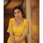 Srushti Dange Instagram - Back to my favourite colour 💛 Styled by @swethaindiranstylist Designed by @sindira_by_swethaindiran MUA by @hairandmakeupbynive Hairdo by @vishaa_hairandmakeup Photographer @dhanush__photography Jewellery @sankge #photography #happy #picoftheday #cute #srushtidange #like4like #travel #instagram #style #summer #instadaily #fitness #food #fun #beauty #srushti #smile #cookuwithcomali #music #ootd #instamood #cwc #cookwithcomali #cookwithcomali4 #cookwithcomaliseason4