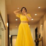 Srushti Dange Instagram - I look over and see sunshine ☀️ Styled by @swethaindiranstylist Designed by @sindira_by_swethaindiran MUA by @hairandmakeupbynive Hairdo by @vishaa_hairandmakeup Photographer by @dhanush__photography Jewellery by @sankge #photography #happy #picoftheday #cute #srushtidange #like4like #travel #instagram #style #summer #instadaily #fitness #food #fun #beauty #srushti #smile #cookuwithcomali #music #ootd #instamood #cwc #cookwithcomali #cookwithcomali4 #cookwithcomaliseason4
