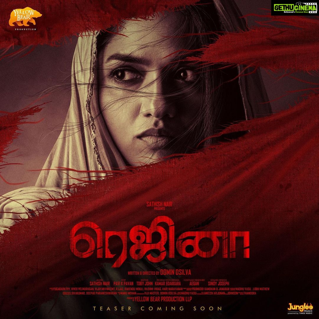 Sunaina Instagram - Teaser coming soon! @reginamovie #Reginamovie #newlookposter @domin.dsilva @sathish__nair @yellowbearproduction @pavi_k_pavan_dop