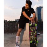 Sunny Hinduja Instagram - You don’t need a license to #skateboard Magazine @thedoormagazine Photographer and Creative Director @dhruv_vohraphotography Editor at Large and Fashion Director @jennet_david_william Stylist @sreevardhan_keto Makeup artist @blushbybiinny Hair stylists - @nayanhair Assistant photographer @b.runphotography Location @blackframesstudios Manager @rochron PR @treeshulmediasolutions Outfit Tshirt and Shorts- @uzarus_ Jacket - @inland.in Accessories - @inoxjeweleryin Sunglasses - @sunglassic.official Skateboard - @legacysk8life Footwear - @elevarsports_official #thedoormagazine