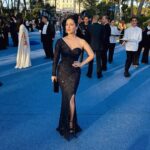 Sunny Leone Instagram - What a epic night at @amfar! Thank you @hitendrakapopara for finding me this amazing gown! You are my rock! Outfit by @zeenazaki Styled by @hitendrakapopara Jewellery by @zevarking @considerdoneindia Fashion Team @tanyakalraaa @sarinabudathoki Cannes, French Riviera, France