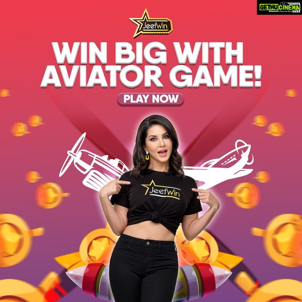 Sunny Leone Instagram - @jeetwinofficial presents a brand-new game. Experience the ultimate thrill of winning with the Aviator Game - where the winner takes it all. Join Jeetwin today and skyrocket your earnings! Join now from the link in my story to START today! #Jeetwin #Sunnyleone #Aviatorgame